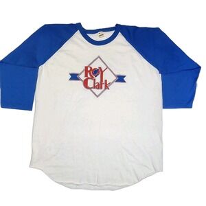 Vintage Roy Clark Raglan T Shirt XL Screen Stars USA 70s 80s Country Music